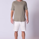 Supima Cotton Notched T-Shirt in Olive Green