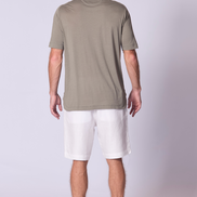 Cotton Supima Notched T Shirt in Khaki