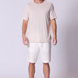 Supima Cotton Notched T-Shirt Beige