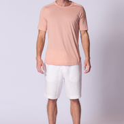 Cotton Supima Notched T Shirt in Soft Terracota