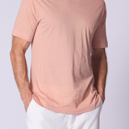 Cotton Supima Notched T Shirt in Soft Terracota