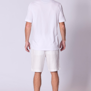 Cotton Supima Notched T Shirt in White