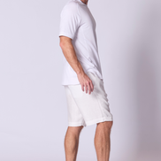 Cotton Supima Notched T Shirt in White