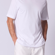 Cotton Supima Notched T Shirt in White
