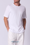 Cotton Supima Notched T Shirt in White