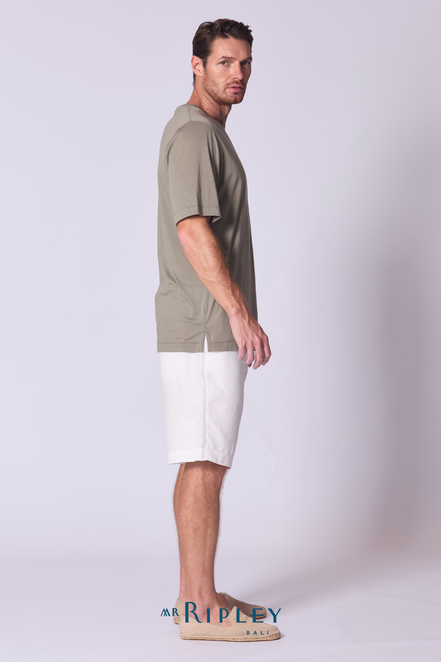 Cotton Supima Classic T Shirt In Khaki