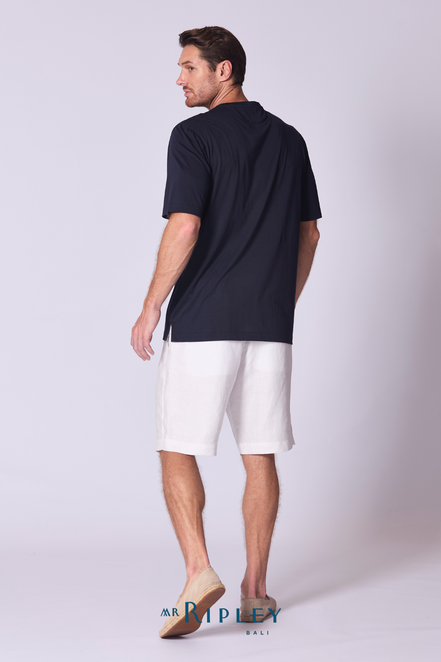 Cotton Supima Classic T Shirt in Navy