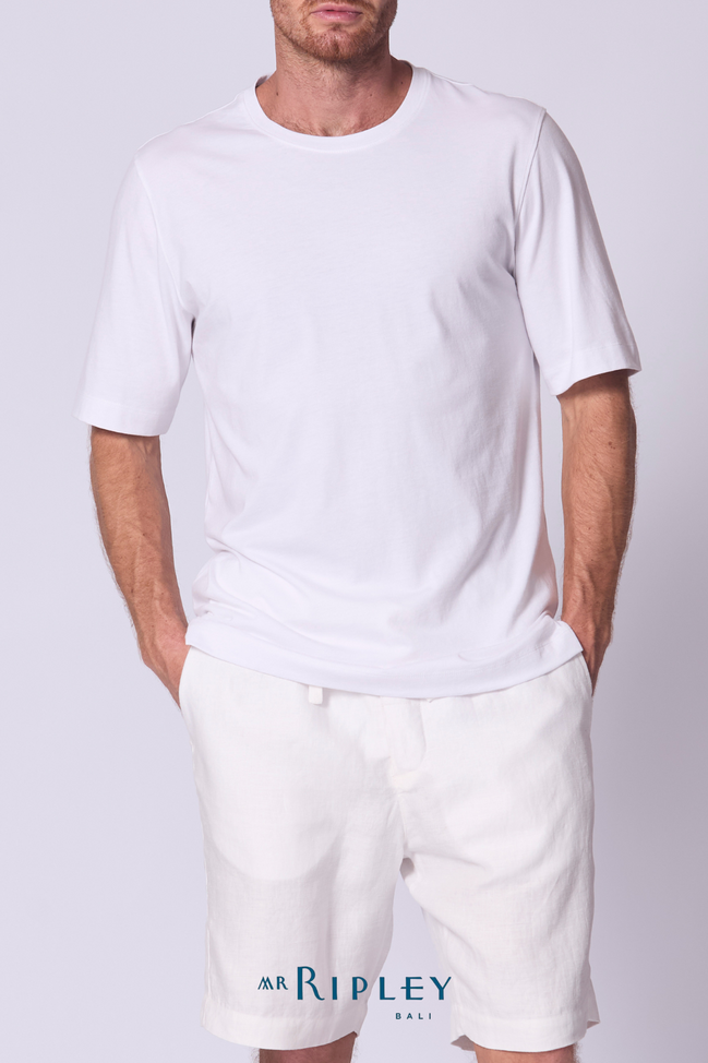 Cotton Supima Classic T Shirt in White