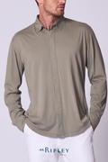 Cotton Supima Jersey Shirt in Khaki