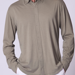 Camisa de punto de algodón Supima en caqui