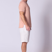 Cotton Supima Notched T Shirt in Soft Terracota