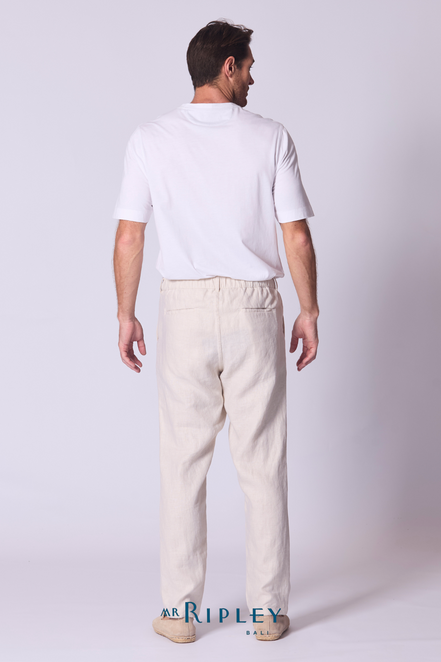 Linen Lounge Pant in Stone