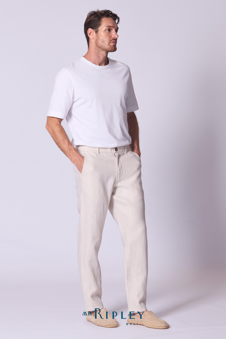 Linen Lounge Pant in Stone