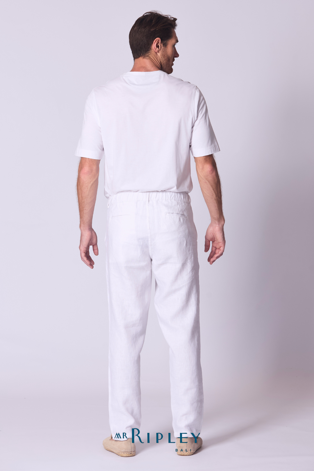 Linen Lounge Pant in White