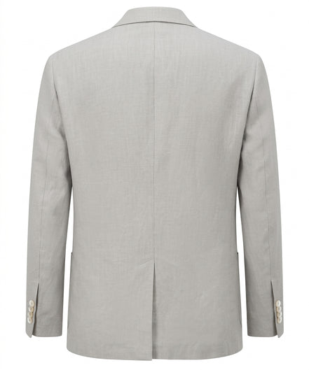 Blazer Linen Klasik Biru Dongker yang Disesuaikan