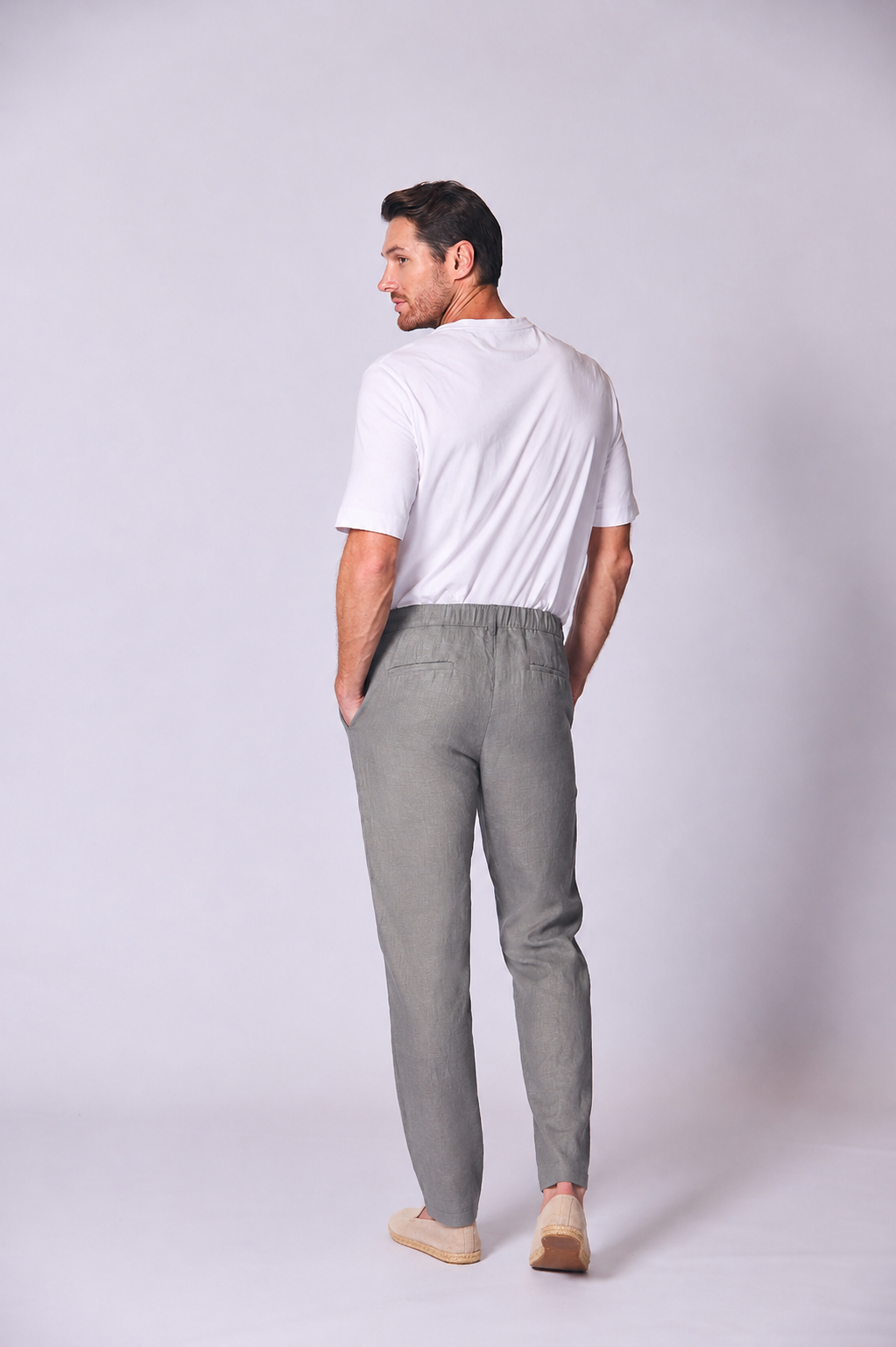 Celana Tidur Linen warna Khaki