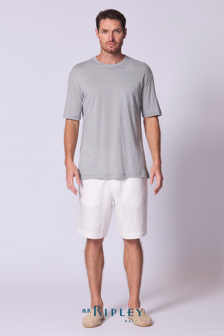 Oversize Cotton Supima T Shirt in Dove Grey