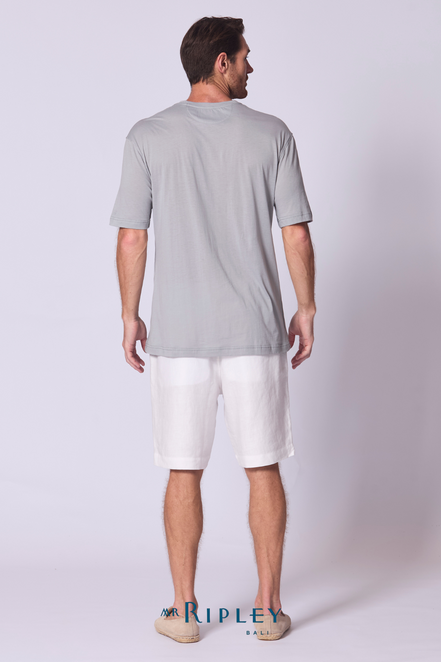 Oversize Cotton Supima T Shirt in Dove Grey