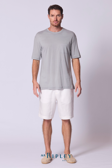Camiseta extragrande de algodón Supima en gris paloma