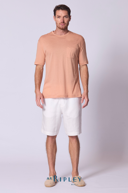 Camiseta de algodón Supima extragrande en color terracota suave