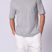 Oversize Cotton Supima T Shirt in Dove Grey