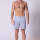 Printed Swim Short in Chambray Burn Umber