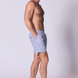 Printed Swim Short in Chambray Burn Umber