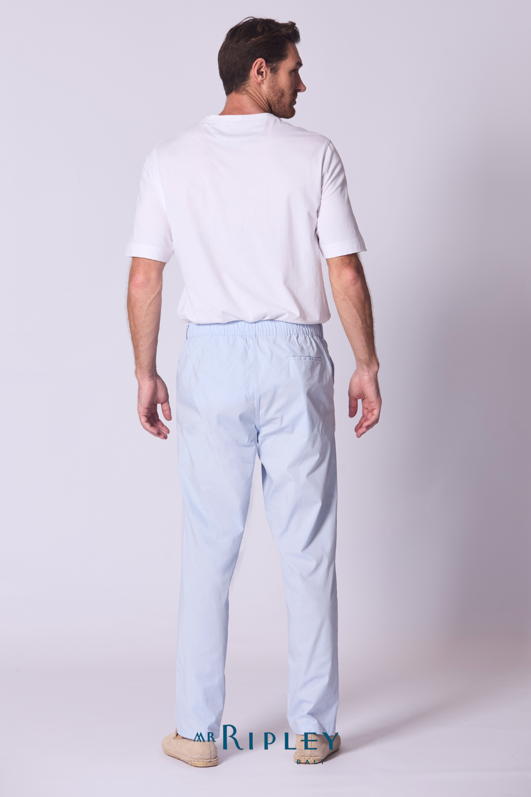 Relaxed Cotton Voile Lounge Pant in Chambray