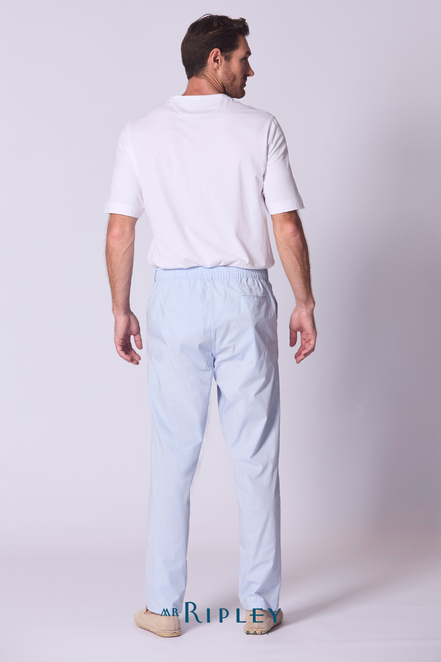 Relaxed Cotton Voile Lounge Pant in Chambray