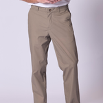 Pantalón de salón de gasa de algodón relajado en color caqui