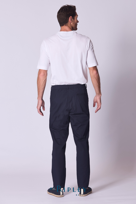 Relaxed Cotton Voile Lounge Pant in Navy
