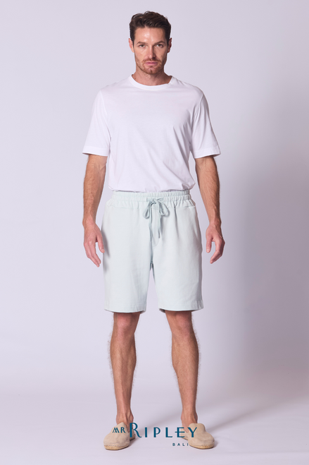 Shorts relajados de felpa francesa en Ceramic