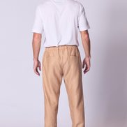 Relaxed Linen Lounge Pant in Straw