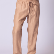 Relaxed Linen Lounge Pant in Straw