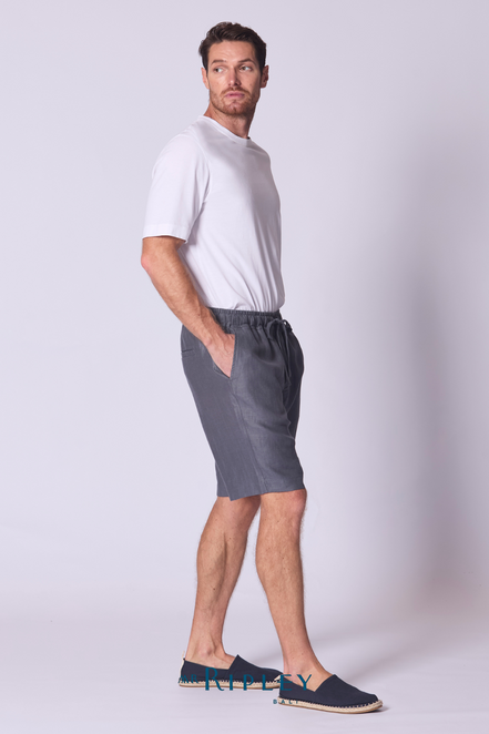 Relaxed Linen Short in Amethyst