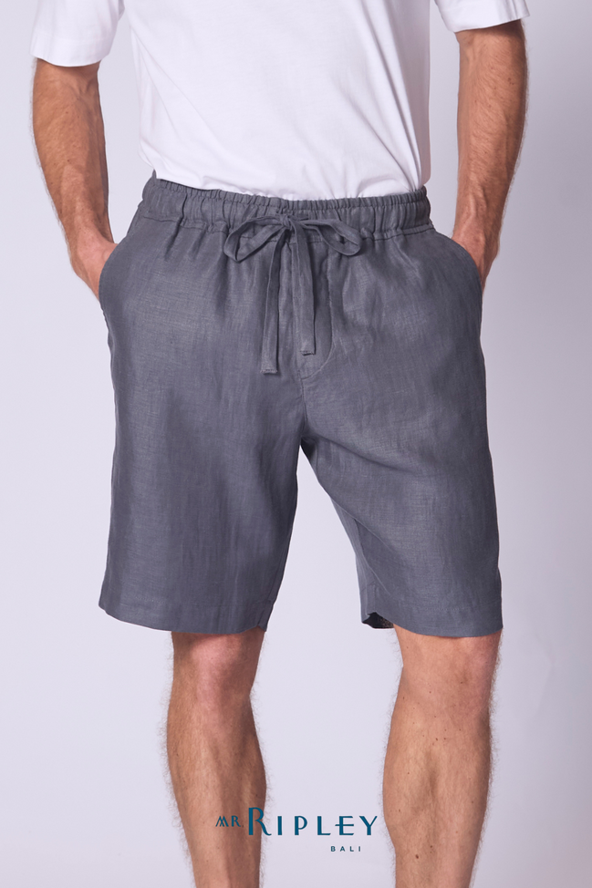 Relaxed Linen Short in Amethyst