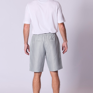 Relaxed Linen Short in Dove Grey
