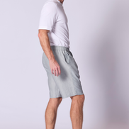 Relaxed Linen Short in Dove Grey