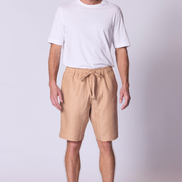 Relaxed Linen Short in Straw