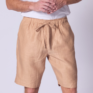 Relaxed Linen Short in Straw