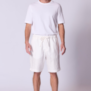 Relaxed Linen Short in White