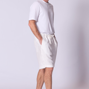 Relaxed Linen Short in White