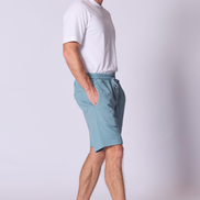 Relaxed French Terry Short in Capri Blue