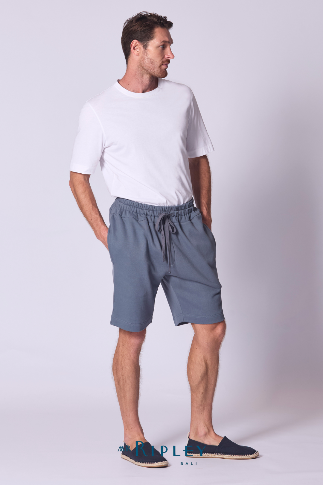 Relaxed French Terry Short in Amethyst