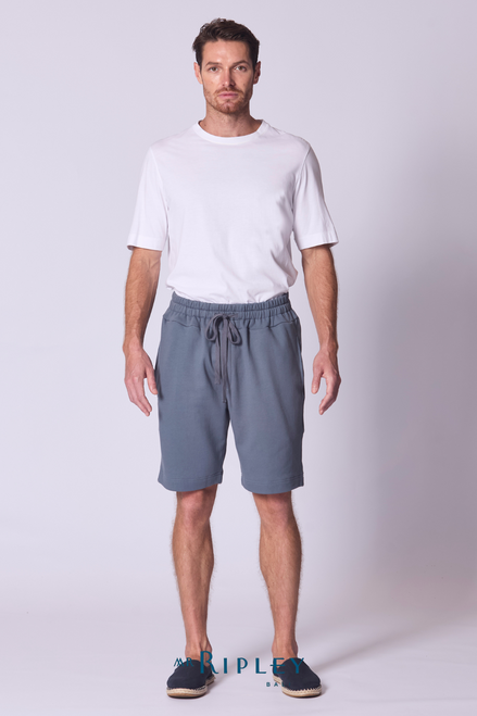 Pantalón corto de felpa francesa relajado en amatista