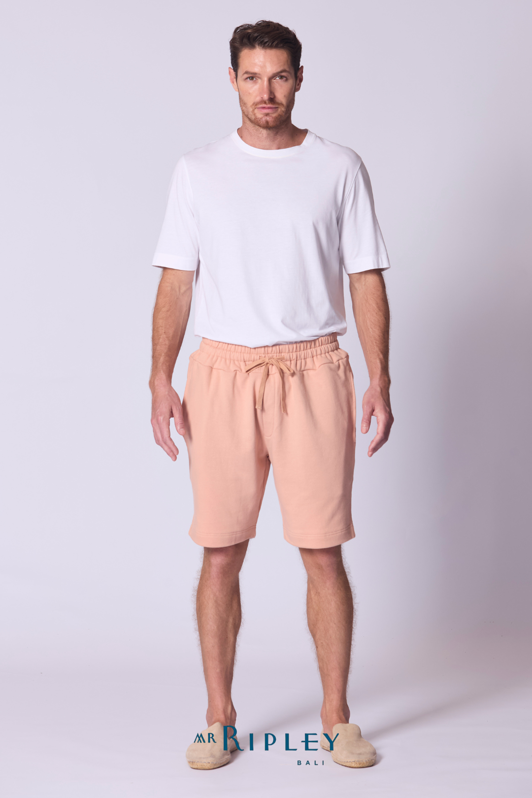 Relaxed French Terry Short in Soft Terracota