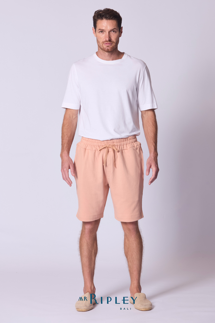 Relaxed French Terry Short in Soft Terracota
