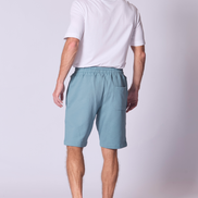 Relaxed French Terry Short in Capri Blue
