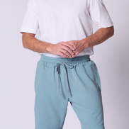 Relaxed French Terry Short in Capri Blue