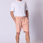 Relaxed French Terry Short in Soft Terracota